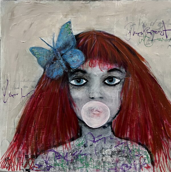 Solveig - 40x40 cm portrætmaleri