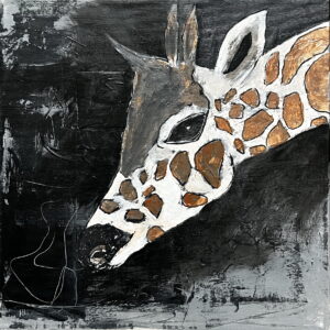 Giraffen Raffi - Akrylmaleri 40x40 cm